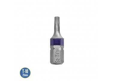 Puntas Destornillador Torx 10 Inviolable (2 Piezas). Acero S2 al Cromo Vanadio. Puntas Hexagonales, Destorpuntas,