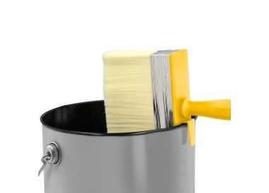 Brocha Profesional Techos 100x30 mm. Cerda Blanca. Mango Ergonomico, Con Gancho. Brocha Pintura, Brocha Pintor Profesional