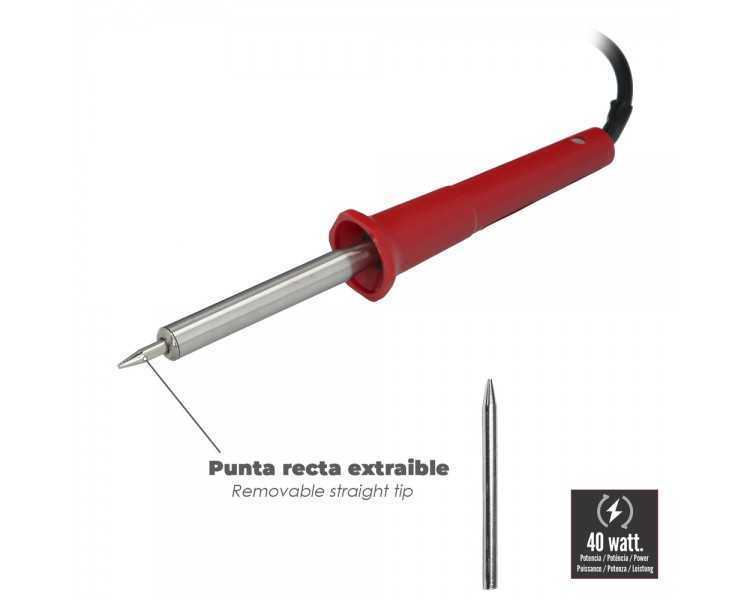 Soldador Wolfpack 40 Watt Punta Recta