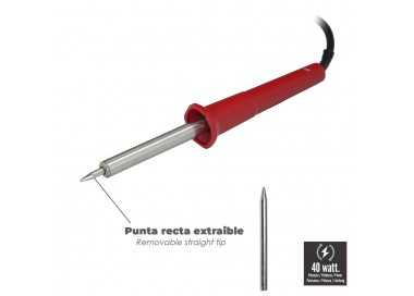 Soldador Wolfpack 40 Watt Punta Recta