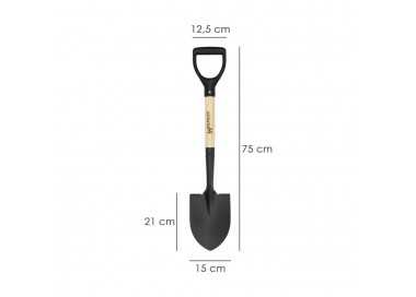 Pala Pequeña Mango Madera Punta Mango Anilla 75 cm. minipala, Pala Jardineria,transplantes, Camping, Montañismo, Acampada