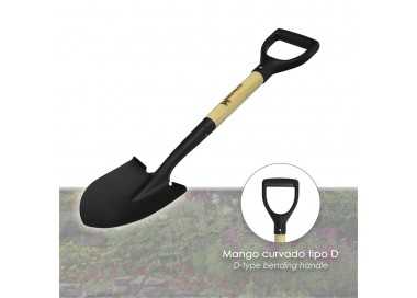 Pala Pequeña Mango Madera Punta Mango Anilla 75 cm. minipala, Pala Jardineria,transplantes, Camping, Montañismo, Acampada