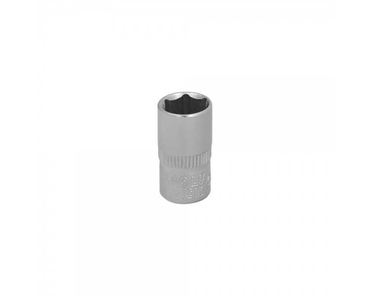 Llave Vaso 1/4" Hexagonal 8 mm. Perfil de 6 caras. Acero Cromo Vanadio, Aristas Redondas