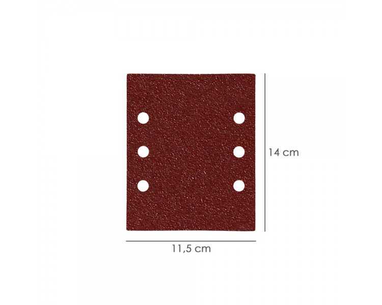 Lija Recambio Con Velcro 114x140 mm. Con Agujeros Grano  180 (10 Piezas)