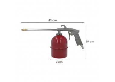 Pistola Petrolear Neumatica Con Deposito Inferior y Adaptador Rapido, Pistola Limpieza Motores, Pistola Petrolear Neumatica