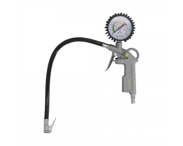 Pistola Para Inflado De Neumáticos Con Manometro, Inflador de Neumaticos, Pistola Aire Comprimido Neumaticos, Pistola Compresor