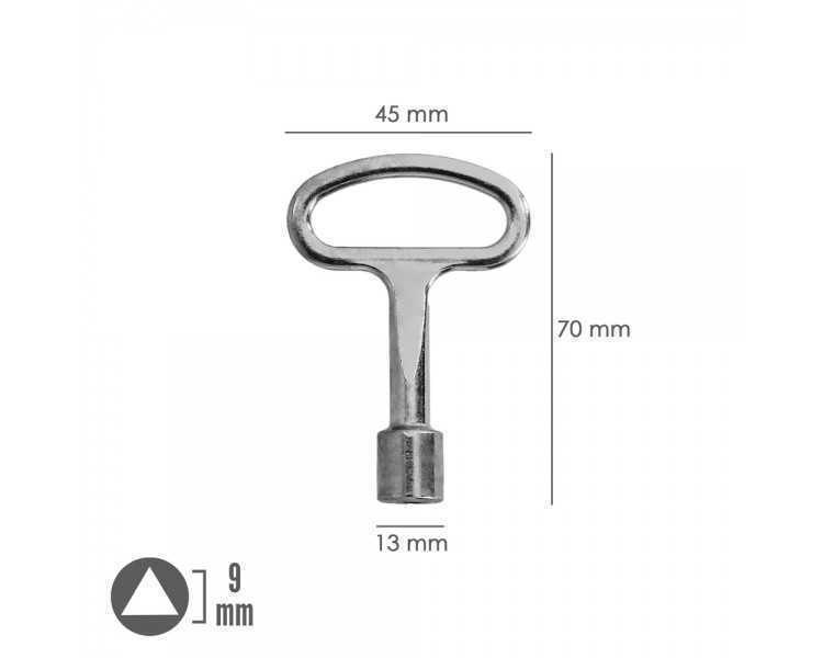 Llave Cierre Triangulo 193 9 mm.