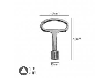 Llave Cierre Triangulo 193 9 mm.