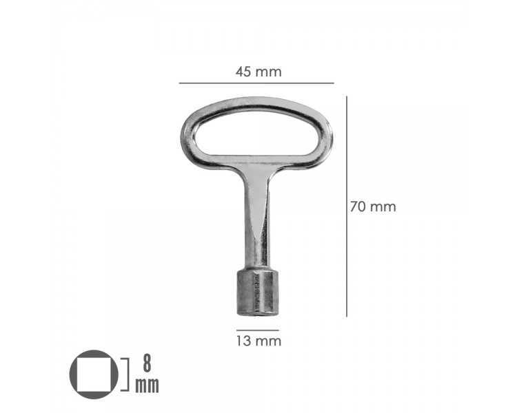Llave Cierre Cuadrado 192 8 mm.