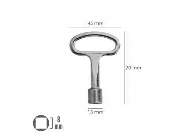 Llave Cierre Cuadrado 192 8 mm.
