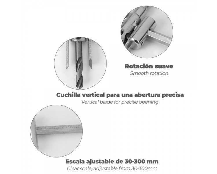 Broca Cortacírculos Regulable 30-300mm