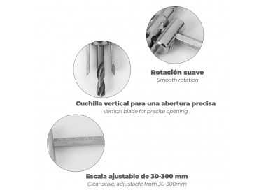 Broca Cortacírculos Regulable 30-300mm