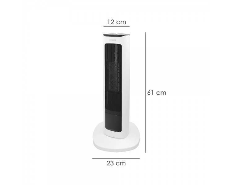 Calefactor Ceramico PTC Torre Efecto Llama 2000 Watt. Oscilante. Termoventilador Electrico