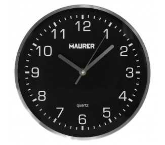 Reloj De Pared Ø 25 Cm Negro