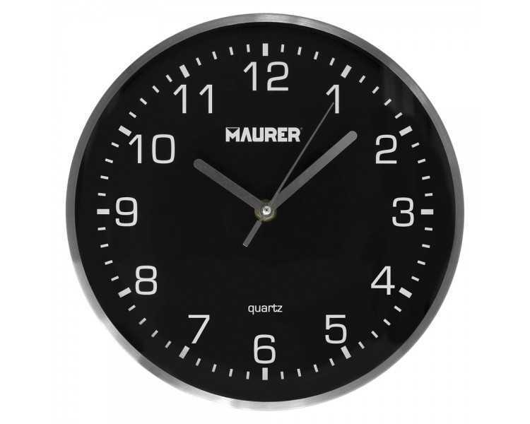Reloj De Pared Ø 25 Cm Negro