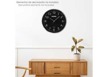 Reloj De Pared Ø 25 Cm Negro