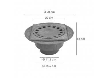 Caldereta Sifonica Pvc 200x200 / 90-110 Mm