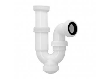 Sifon Curvo ExtensibleTuerca Loca  1 1/2" Ø 40 Mm