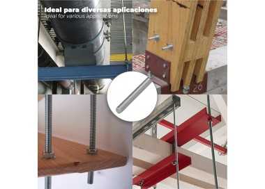 Varilla Roscada Zincada Rosca M14 Longitud 1 Metro DIN975