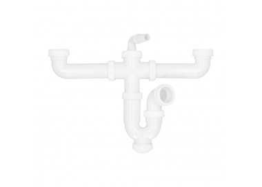 Sifon Doble Con Doble Evacuacion 1 1/2" Ø 40mm