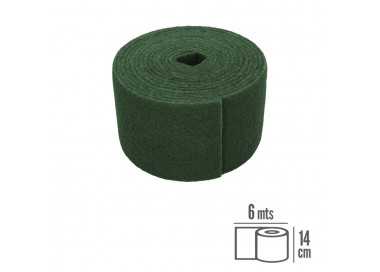Estropajo Fibra Verde Profesional. Rollo De 14 Cm x 6 Mt.