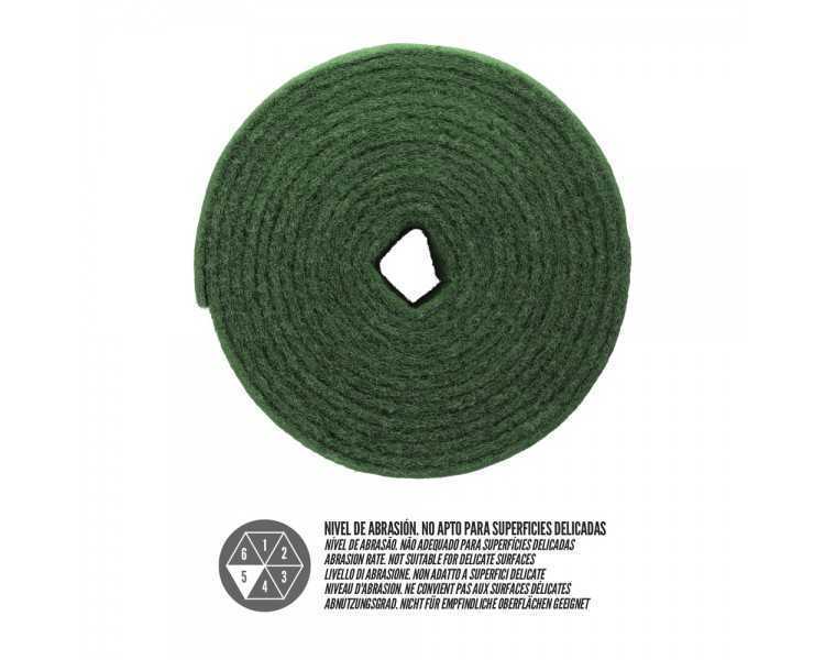 Estropajo Fibra Verde Profesional. Rollo De 14 Cm x 6 Mt.