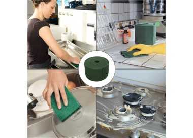 Estropajo Fibra Verde Profesional. Rollo De 14 Cm x 6 Mt.