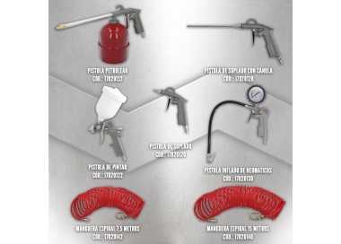 Pistola Soplado Con Canula Adaptador Rapido