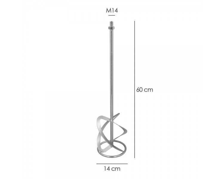 Mezclador Cola Recambio M14 140x600 mm.