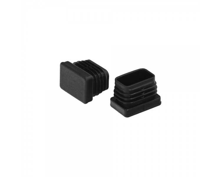 Contera Plástico Rectangular Interior. Color Negro 30x20 mm Bolsa 200 Unidades.