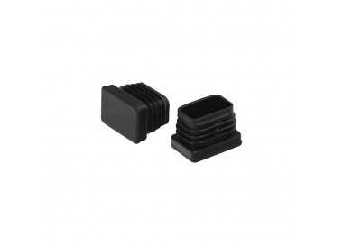 Contera Plástico Rectangular Interior. Color Negro 30x20 mm Bolsa 200 Unidades.