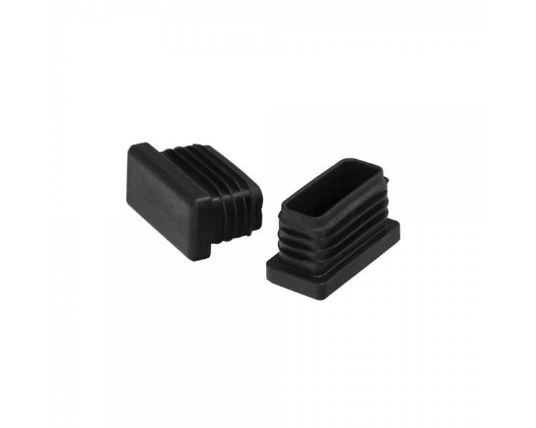 Contera Plástico Rectangular Interior. Color Negro 40x20 mm Bolsa 200 Unidades.