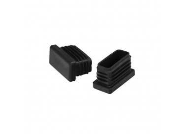 Contera Plástico Rectangular Interior. Color Negro 40x20 mm Bolsa 200 Unidades.