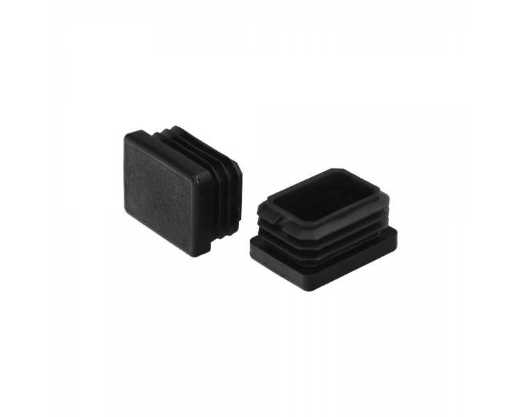 Contera Plástico Rectangular Interior. Color Negro 40x30 mm Bolsa 200 Unidades.