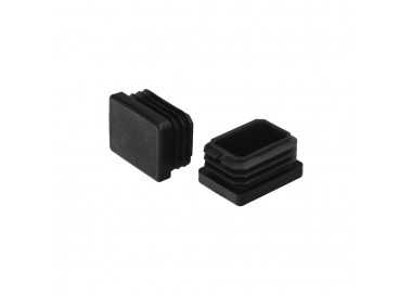 Contera Plástico Rectangular Interior. Color Negro 40x30 mm Bolsa 200 Unidades.