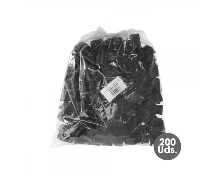 Contera Plástico Rectangular Interior. Color Negro 40x30 mm Bolsa 200 Unidades.