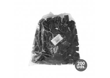 Contera Plástico Rectangular Interior. Color Negro 40x30 mm Bolsa 200 Unidades.