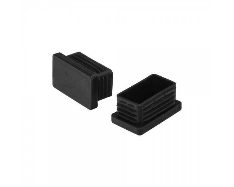 Contera Plástico Rectangular Interior. Color Negro 50x30 mm Bolsa 100 Unidades.