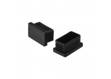 Contera Plástico Rectangular Interior. Color Negro 50x30 mm Bolsa 100 Unidades.