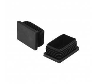 Contera Plástico Rectangular Interior. Color Negro 60x40 mm Bolsa 100 Unidades.