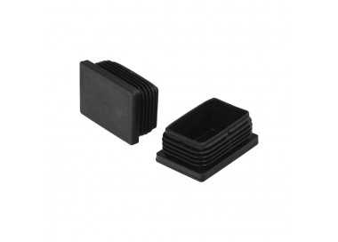 Contera Plástico Rectangular Interior. Color Negro 60x40 mm Bolsa 100 Unidades.