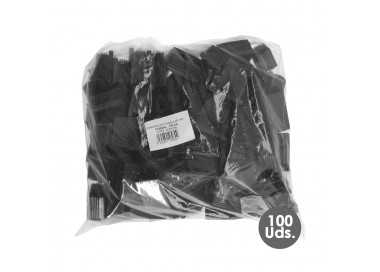 Contera Plástico Rectangular Interior. Color Negro 60x40 mm Bolsa 100 Unidades.