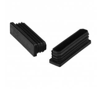 Contera Plástico Rectangular Interior. Color Negro 80x20 mm Bolsa 100 Unidades.