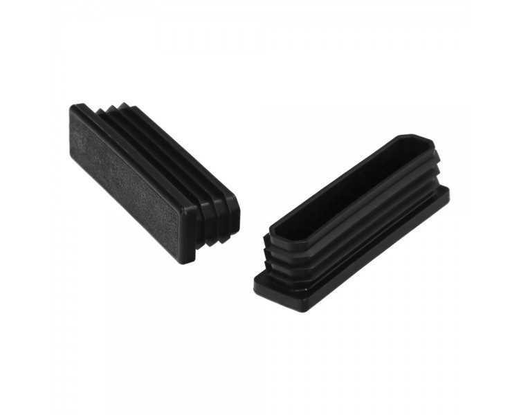Contera Plástico Rectangular Interior. Color Negro 80x20 mm Bolsa 100 Unidades.
