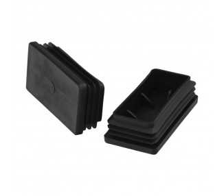 Contera Plástico Rectangular Interior. Color Negro 80x40 mm Bolsa 100 Unidades.