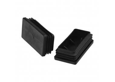 Contera Plástico Rectangular Interior. Color Negro 80x40 mm Bolsa 100 Unidades.