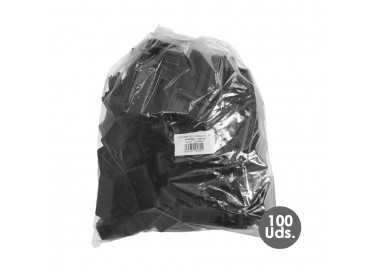 Contera Plástico Rectangular Interior. Color Negro 80x40 mm Bolsa 100 Unidades.