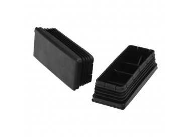 Contera Plástico Rectangular Interior. Color Negro 100x40 mm Bolsa 25 Unidades.