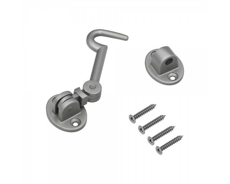 Aldabilla Multiusos Reforzada Con Tornillos 100 Mm Latón Niquelado Mate