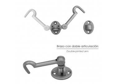 Aldabilla Multiusos Reforzada Con Tornillos 100 Mm Latón Niquelado Mate